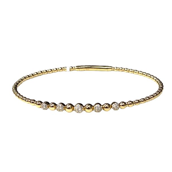 14k yellow gold .19ctw dia bangle bracelet 6.75 GH I1 Graham Jewelers Wayzata, MN