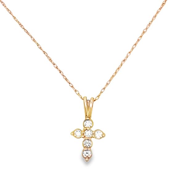 ESTATE 10ky Diamond Cross pendant necklace Graham Jewelers Wayzata, MN
