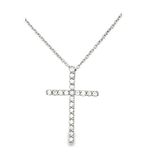 ESTATE 14kw .52ctw J I2 Dia Cross Necklace Graham Jewelers Wayzata, MN