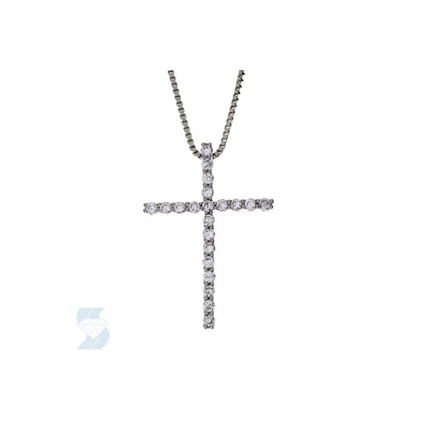14 Karat White Gold Diamond Cross Pendant Graham Jewelers Wayzata, MN