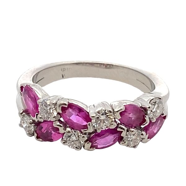 ESTATE  Platinum .96ctw  aprox Pink Sahhire .36ctw dia ring Graham Jewelers Wayzata, MN