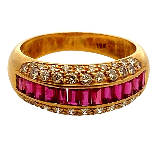 18ky Ruby Channel set & Diamonds band Graham Jewelers Wayzata, MN