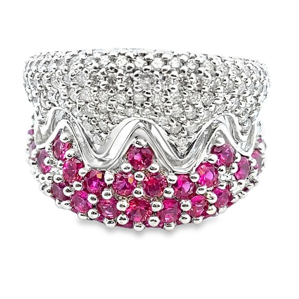 18kw 1.44ctw Ruby 1.76ctw dia Wide Tide Ring Graham Jewelers Wayzata, MN