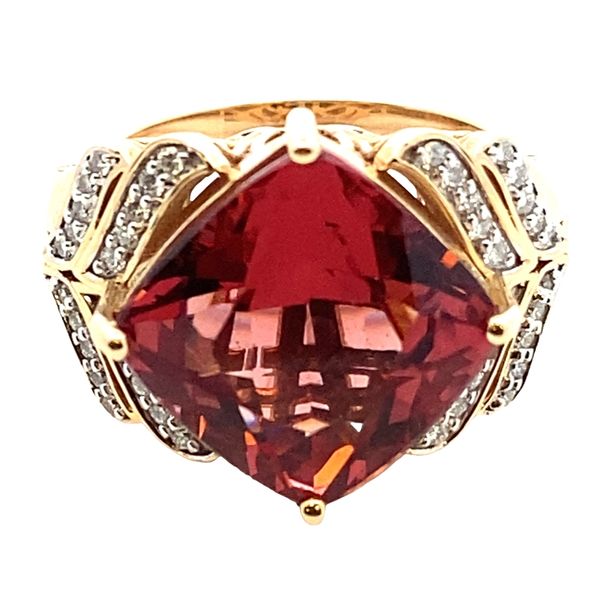 14ky Lance Fischer 12.5x12.5mm Apatite Diamond ring Graham Jewelers Wayzata, MN