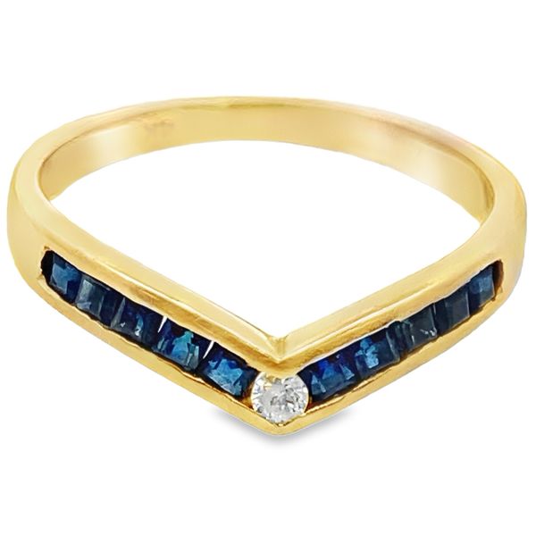 ESTATE 14ky .40ctw Sapp .03ct dia Chevron Band Graham Jewelers Wayzata, MN