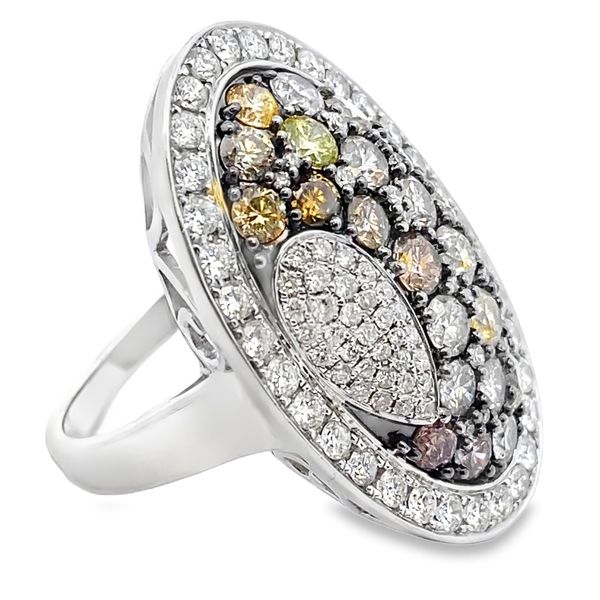ESTATE 14kw Fancy Colored Diamond Cluster halo ring Image 2 Graham Jewelers Wayzata, MN