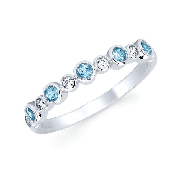 BlueTopaz and Diamond Stackable Band Graham Jewelers Wayzata, MN