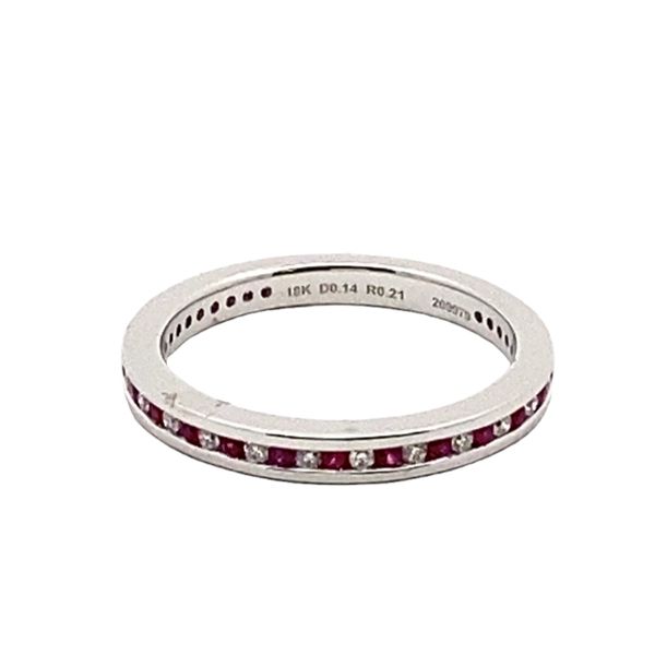 Joshua J Channel-Set Ruby Diamond Channel Set Ring Graham Jewelers Wayzata, MN