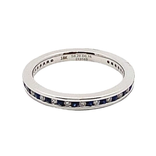 Joshua J Sapphire and Diamond Channel-Set Ring Graham Jewelers Wayzata, MN