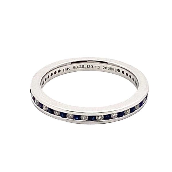 Joshua J Sapphire and Diamond Channel Set Ring Graham Jewelers Wayzata, MN