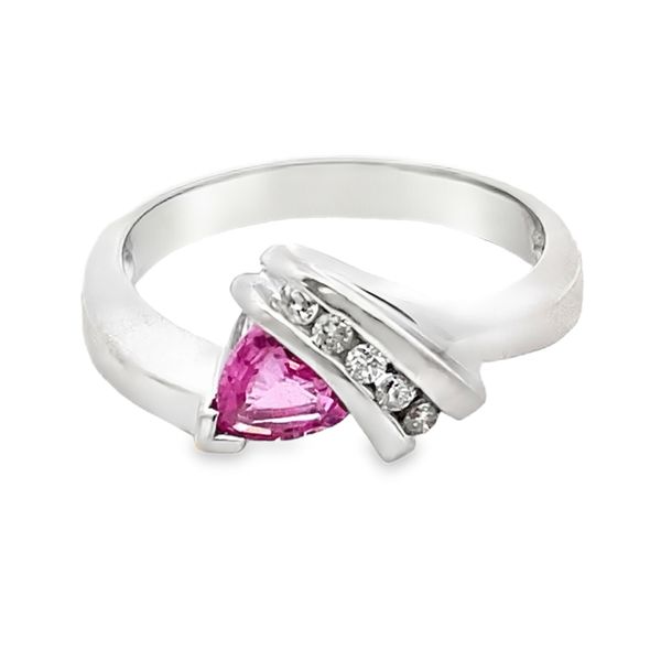 ESTATE 14kw pink sapphire/diamond I2, IJ-color ring Graham Jewelers Wayzata, MN