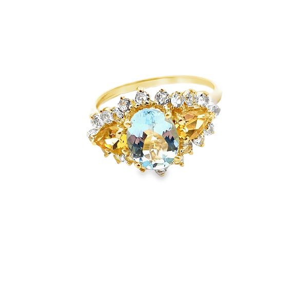 ESTATE 1.65ct aquamarine and Apatite ring in 14ky Graham Jewelers Wayzata, MN