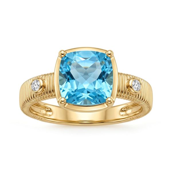 Blue Topaz and Diamond Fashion Ring Graham Jewelers Wayzata, MN