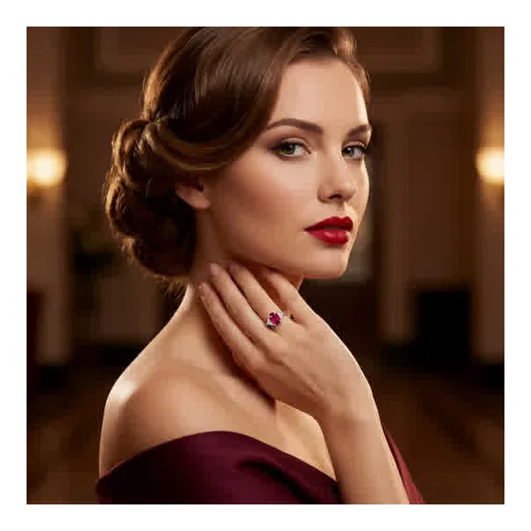 Platinum 1.54ct Ruby .43ctw EPaulette Dia HVVS2 3 stone ring size 7 Graham Jewelers Wayzata, MN