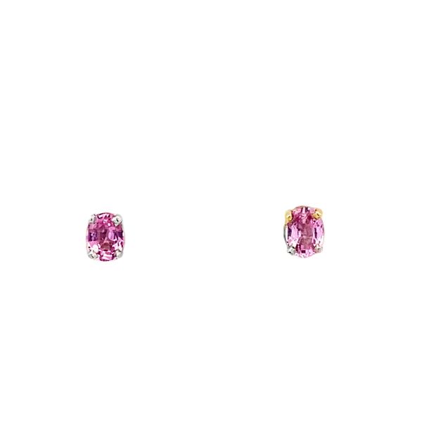 14k White Gold .43 Carat Pink Sapphire Earrings Graham Jewelers Wayzata, MN