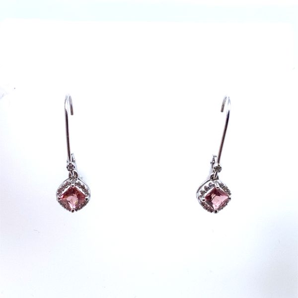 14kw .5ctw Pink Tourmaline .04ctw dia dangle earrings Graham Jewelers Wayzata, MN