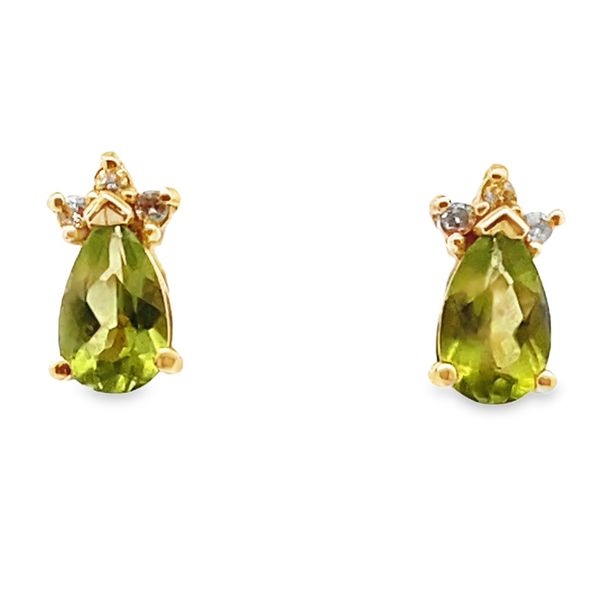 ESTATE 14ky 1.9ctw Peridot dia accent studs Graham Jewelers Wayzata, MN