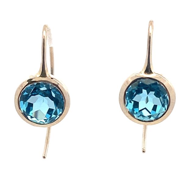 Toby Pomeroy EcoSilver 8mm BlueTopaz Comet Earings Graham Jewelers Wayzata, MN
