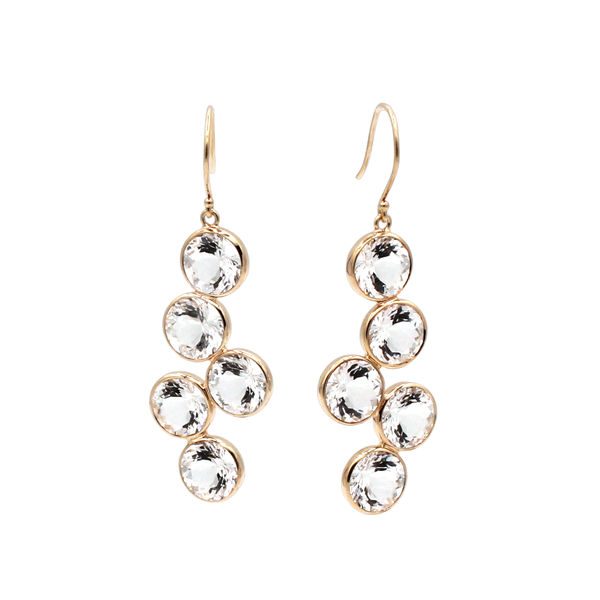 Comet Five Drop White Quartz Earrings Graham Jewelers Wayzata, MN