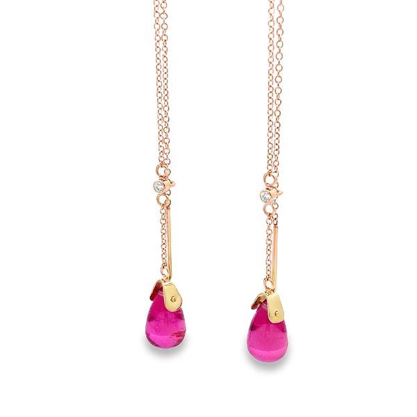 Toby Pomeroy Comet Threader Pink Tourmaline Bullet Cab Image 2 Graham Jewelers Wayzata, MN