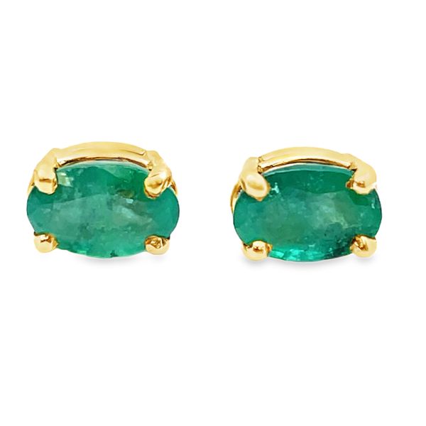 Made By Graham 18ky 6x4mm oval emerald studs Graham Jewelers Wayzata, MN