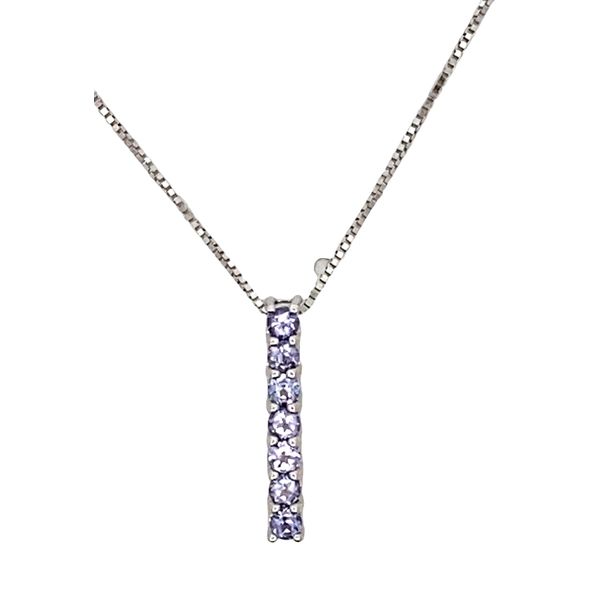 ESTATE 14kw Tanzanite Bar pendant necklace Graham Jewelers Wayzata, MN