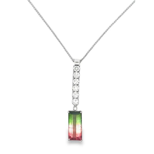Made By Graham 14 kw 5.47ct Watermelon Tourmaline Diamond Necklace Graham Jewelers Wayzata, MN