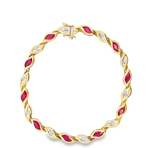 Gold Ruby and diamond bracelet Graham Jewelers Wayzata, MN