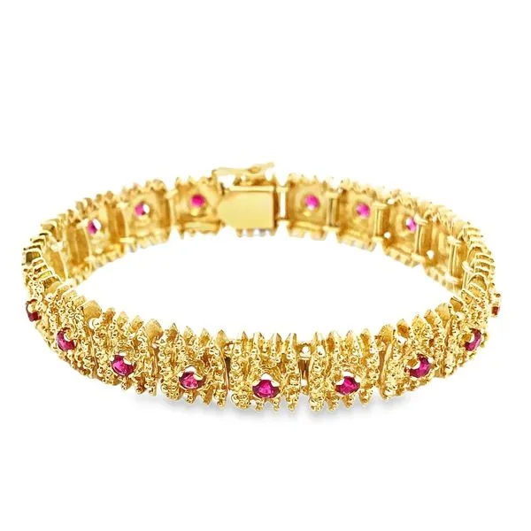 14ky Ruby Solid granular Bracelet Graham Jewelers Wayzata, MN