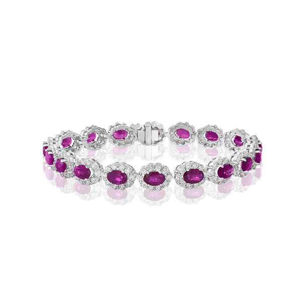 14Kt White Gold Ruby Bracelet Graham Jewelers Wayzata, MN