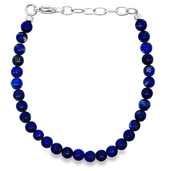 Italgem S.Steel 4mm Lapis Beads Bracelet Graham Jewelers Wayzata, MN