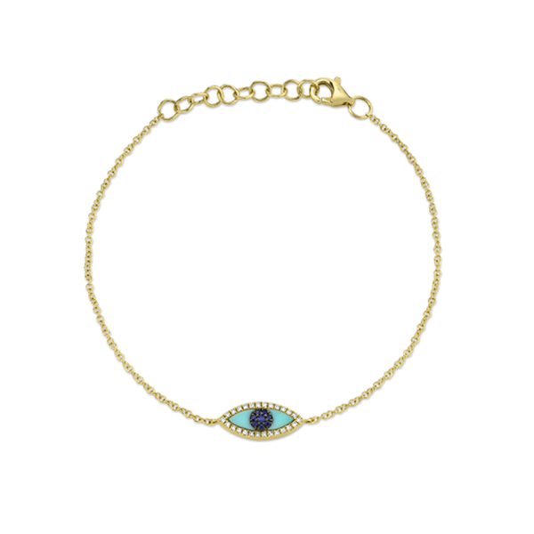 .2ctw blue sapphire and .06ctw diamond eye bracelet Graham Jewelers Wayzata, MN