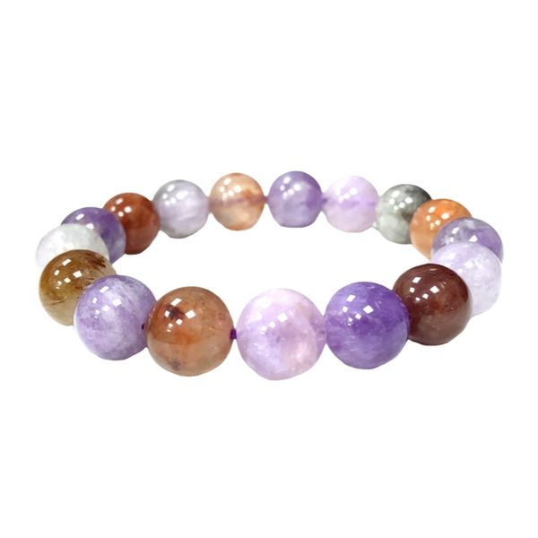 Smooth Round Amethyst and Mixed Color Beaded Bracelet Graham Jewelers Wayzata, MN