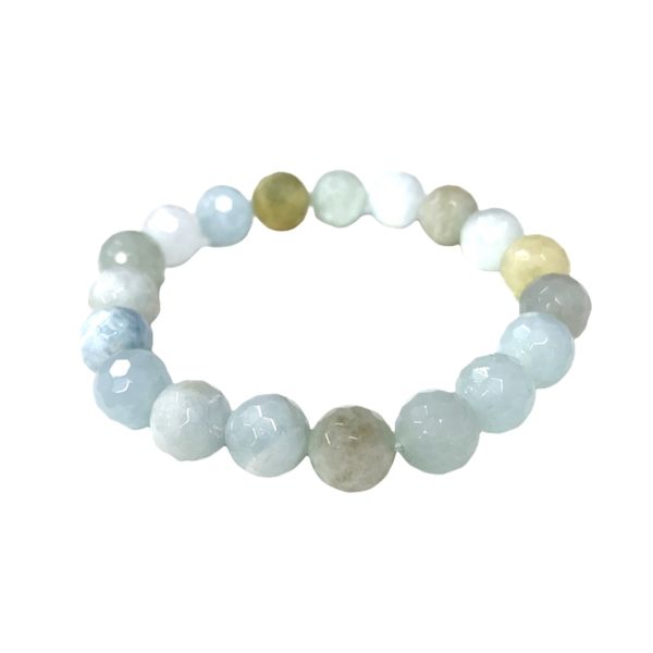 Faceted Aquamarine Beaded Bracelet Graham Jewelers Wayzata, MN