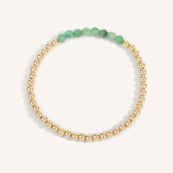Emerald May Birthstone Bar Bead Bracelet Graham Jewelers Wayzata, MN