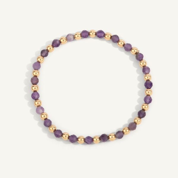 Amethyst & 14kt Gold Filled Harmony Gemstone Bead Bracelet Graham Jewelers Wayzata, MN