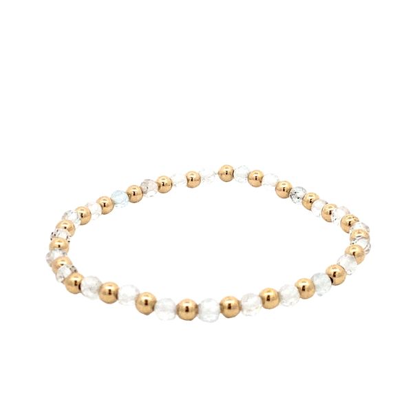 White Topaz & 14kt Gold Filled Harmony Gemstone Bead Bracelet Graham Jewelers Wayzata, MN