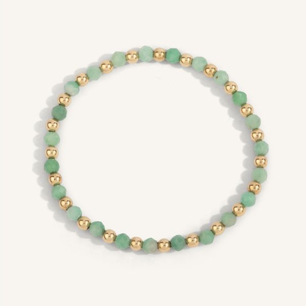 Emerald & 14kt Gold Filled Harmony Gemstone Bead Bracelet Graham Jewelers Wayzata, MN