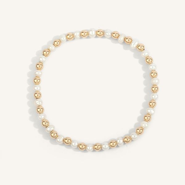 Pearl & 14kt Gold Filled Harmony Gemstone Bead Bracelet Graham Jewelers Wayzata, MN