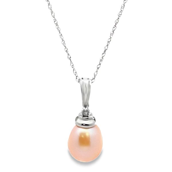 ESTATE 18kw South Sea Pearl diamond accent pendant necklace Graham Jewelers Wayzata, MN