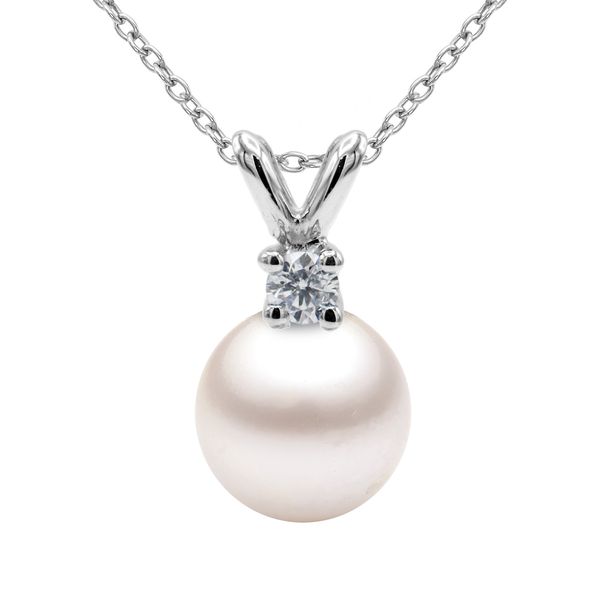 Akoya Pearl and Diamond Pendant Graham Jewelers Wayzata, MN
