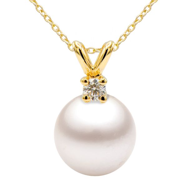 Akoya Pearl and Diamond Pendant Graham Jewelers Wayzata, MN