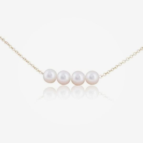 14k yellow gold 5.5mm Akoya cultured 4 pearl necklace 16 inch Graham Jewelers Wayzata, MN