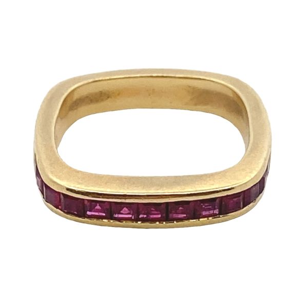 ESTATE 18ky .40ctw ruby channel set band Graham Jewelers Wayzata, MN