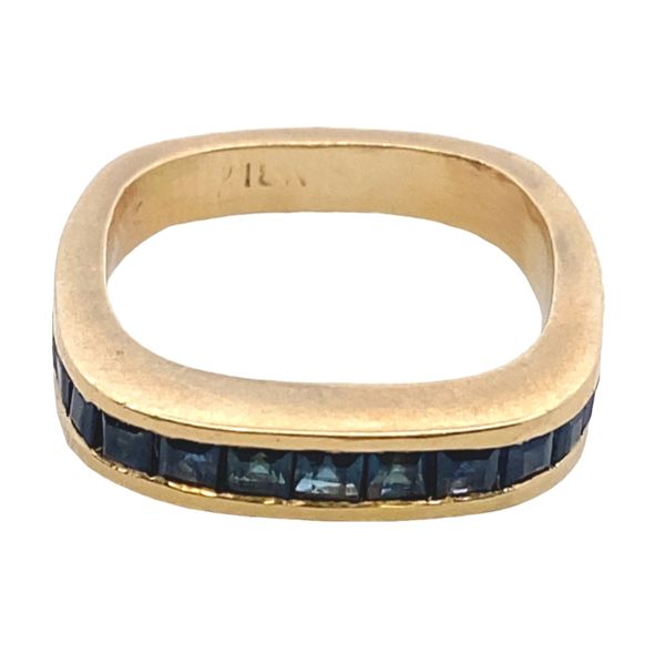 ESTATE 18ky .40ctw PC Sapphire channel set band Graham Jewelers Wayzata, MN