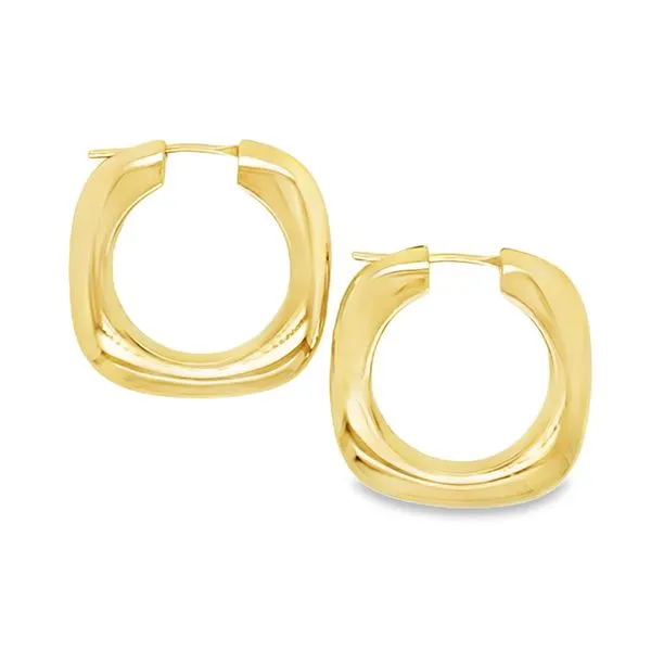 18ky TIFFANY& CO Square cushion Hoops Graham Jewelers Wayzata, MN