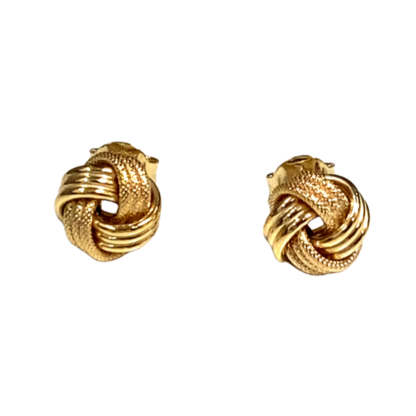 14ky swirl love knot earrings Graham Jewelers Wayzata, MN