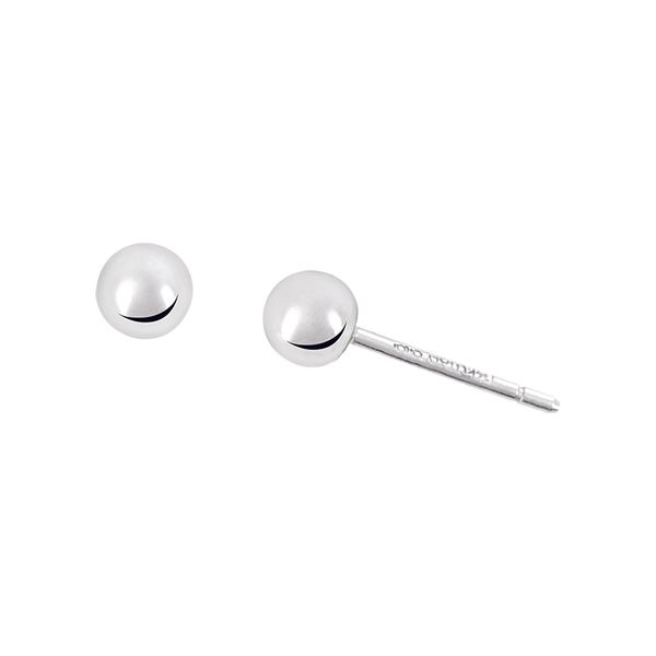 14 Karat White Gold 5mm Ball Stud Earrings Graham Jewelers Wayzata, MN