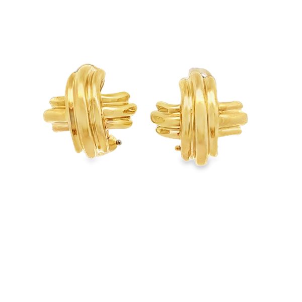 ESTATE T&Co 750 X clip earrings Graham Jewelers Wayzata, MN