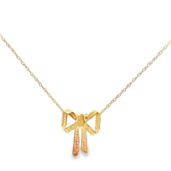 ESTATE 14ky Ribbon Charm necklace Graham Jewelers Wayzata, MN